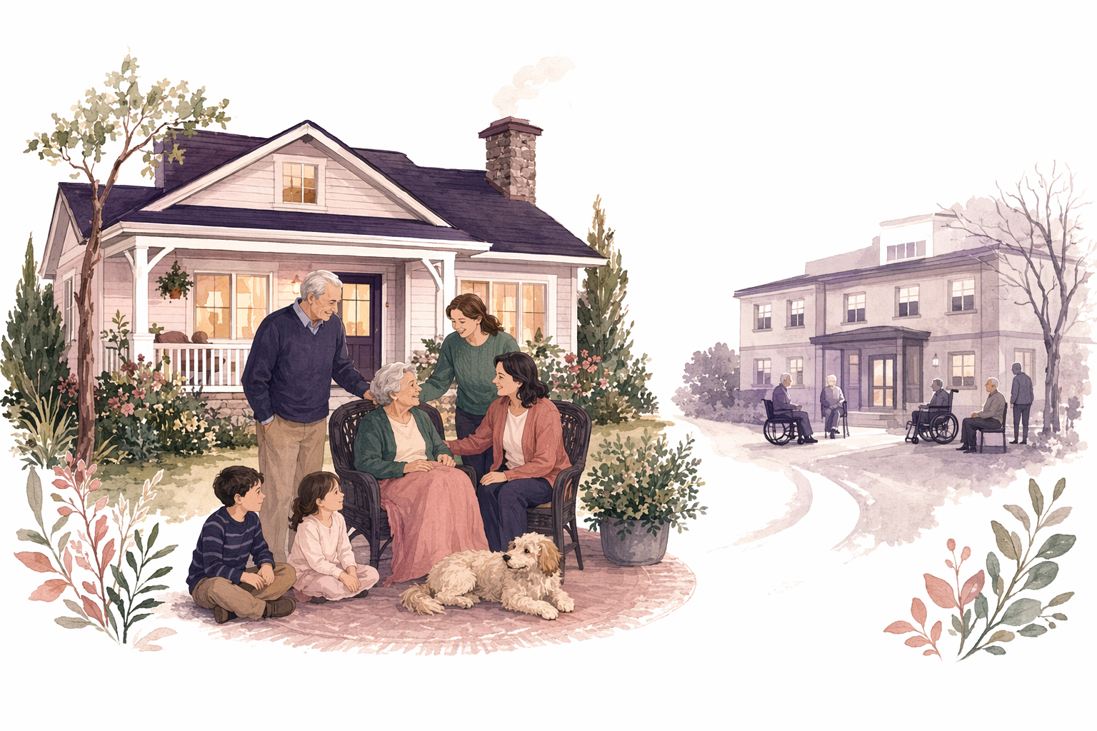 Illustration for Adult foster care vs. a nursing home
