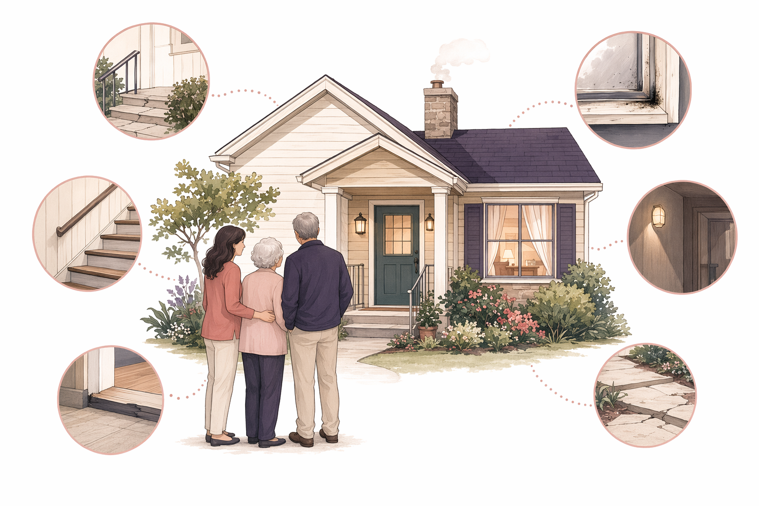 Illustration for Warning signs to watch for when touring a home